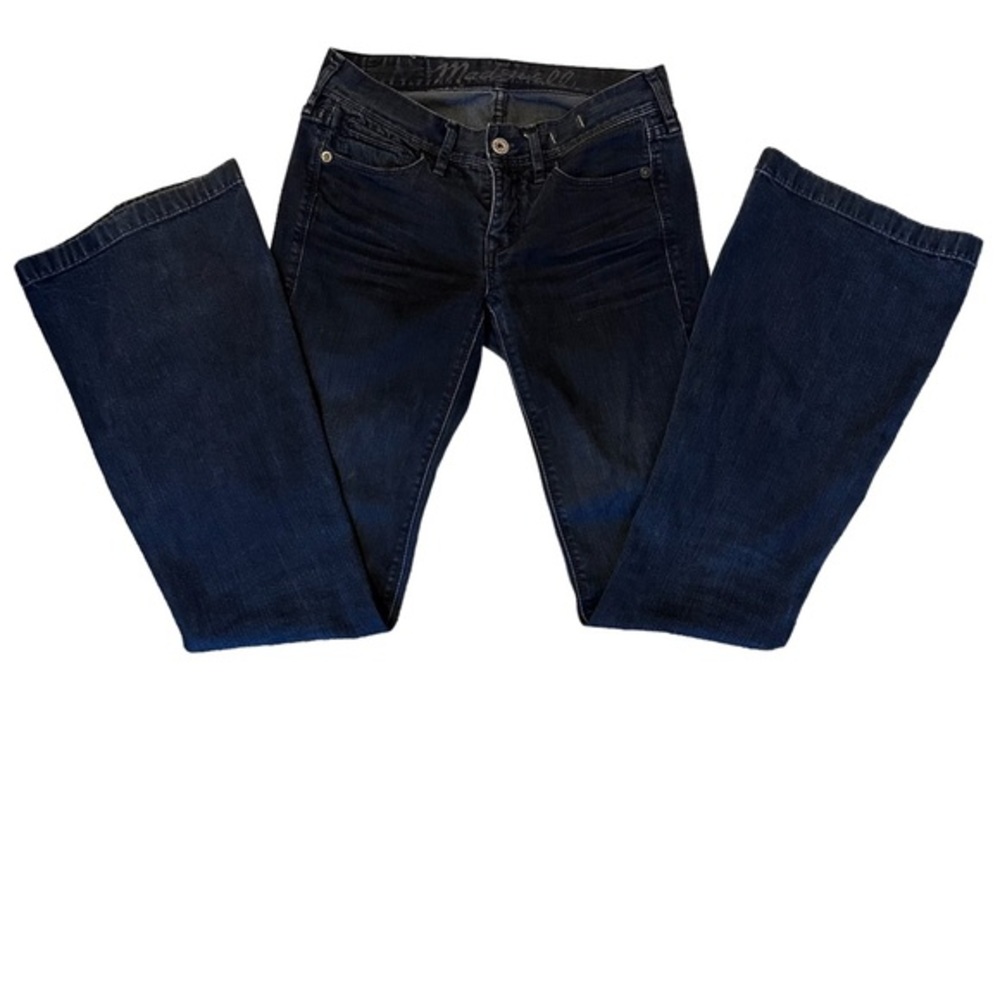 Madewell Women's 25 Blue Dark Wash Stretch Low Rise Jeans‎ Boot Cut